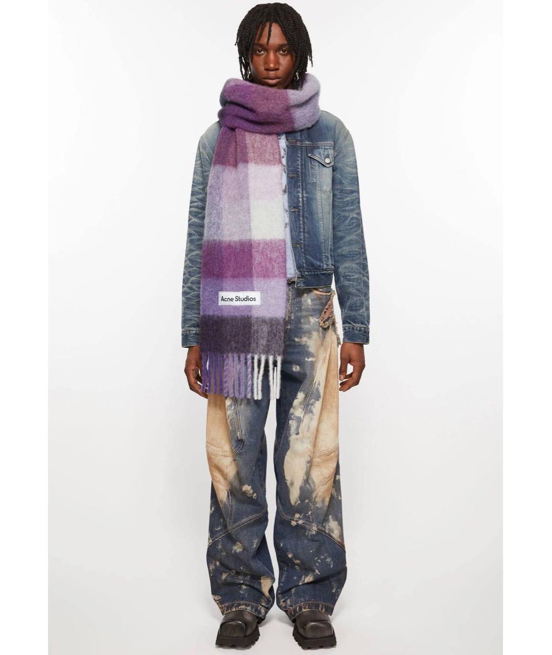 ACNE STUDIOS Мульти шерстяной шарф, фото 3