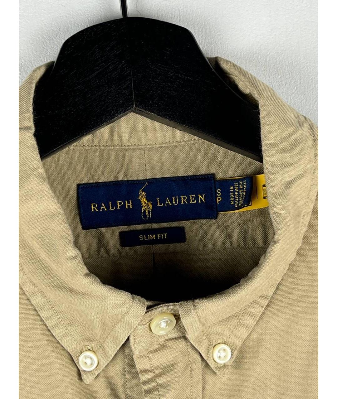 POLO RALPH LAUREN Бежевая хлопковая кэжуал рубашка, фото 2