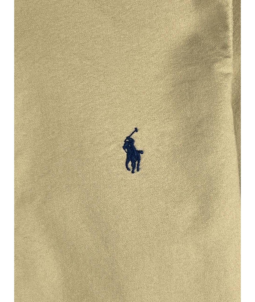 POLO RALPH LAUREN Бежевая хлопковая кэжуал рубашка, фото 3