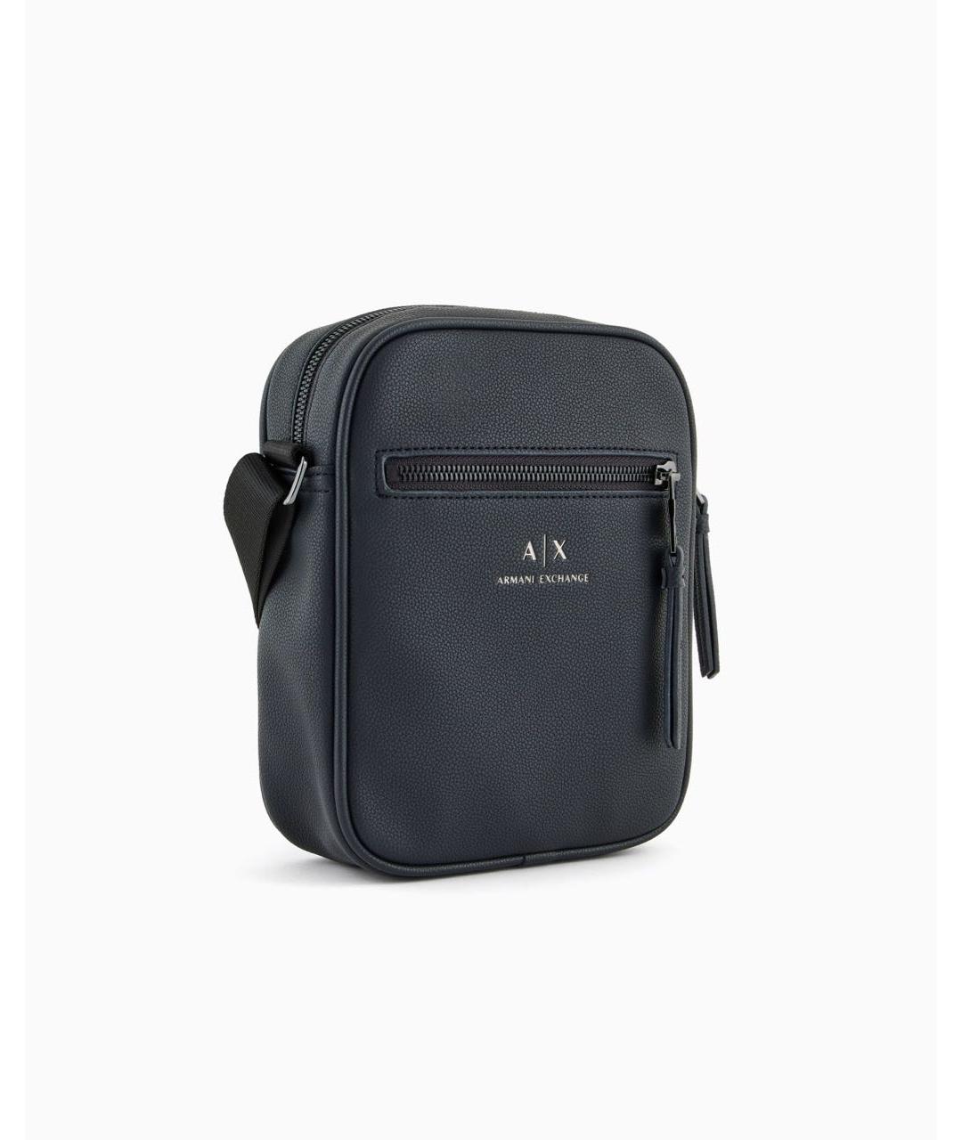 ARMANI EXCHANGE Темно-синяя сумка на плечо из искусственной кожи, фото 2