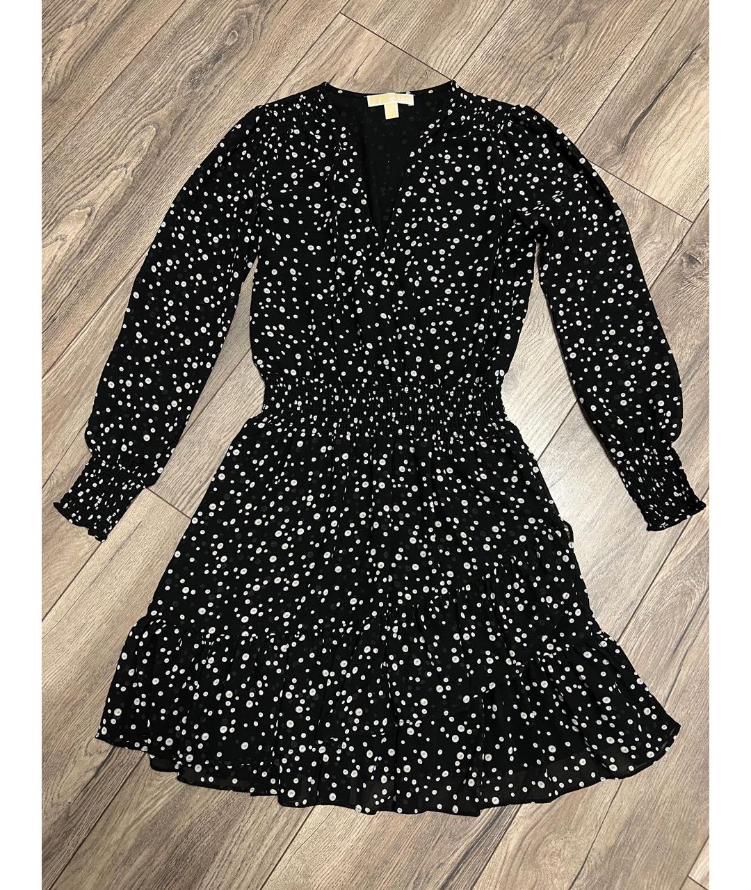 MICHAEL KORS Черное полиэстеровое повседневное платье, фото 8