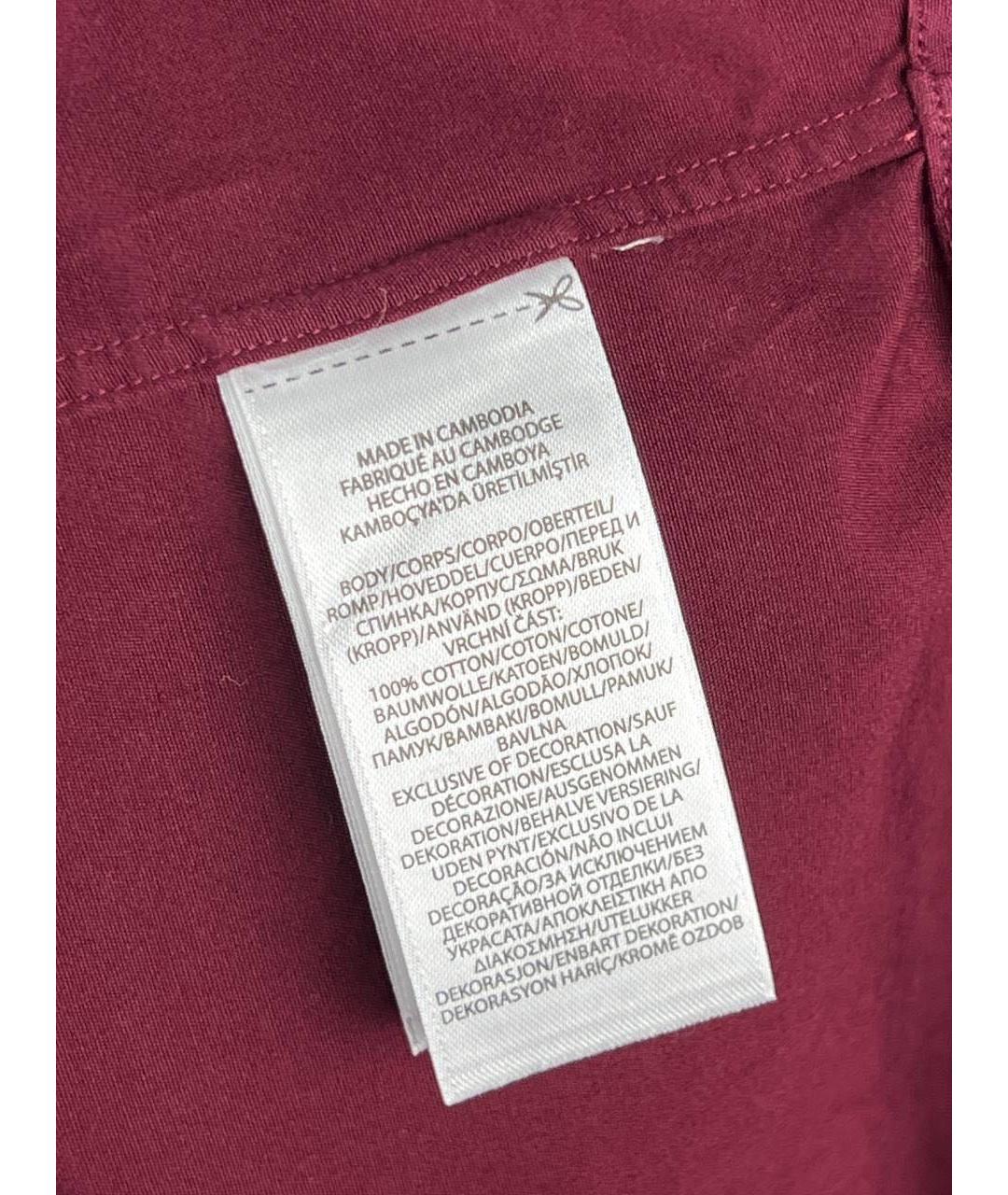POLO RALPH LAUREN Бордовая хлопковая кэжуал рубашка, фото 4