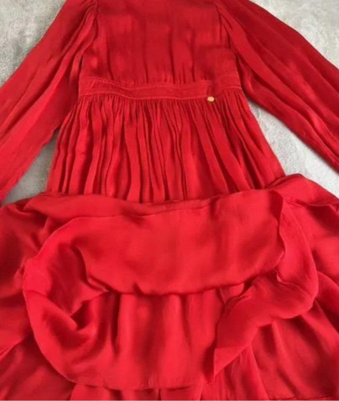 ALEXANDER TEREKHOV Красное шелковое повседневное платье, фото 5