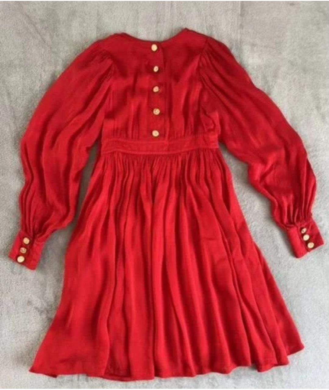 ALEXANDER TEREKHOV Красное шелковое повседневное платье, фото 3