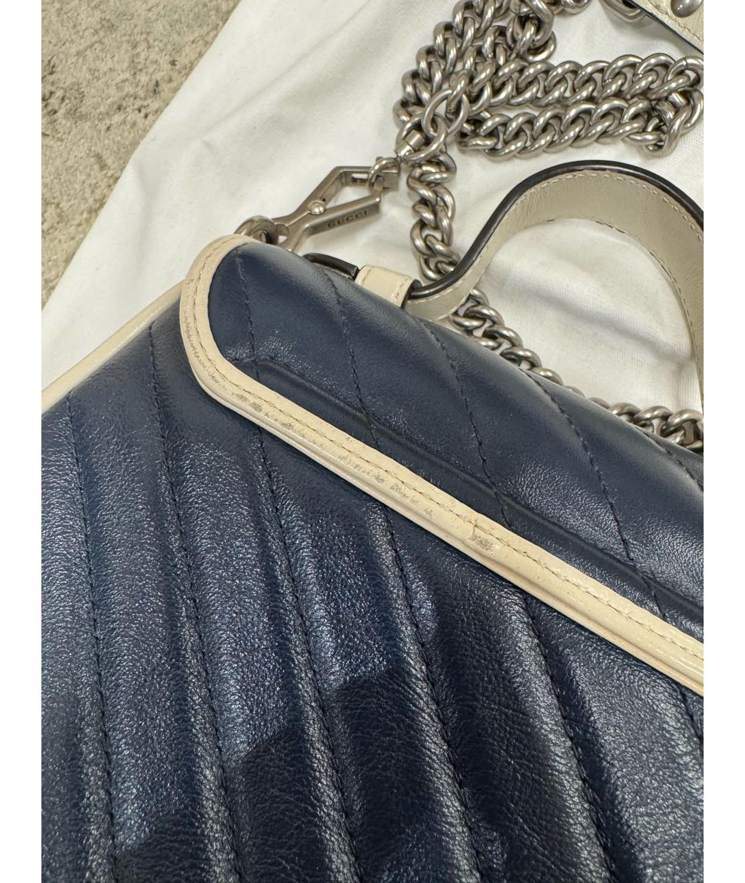 GUCCI Синяя кожаная сумка через плечо, фото 7