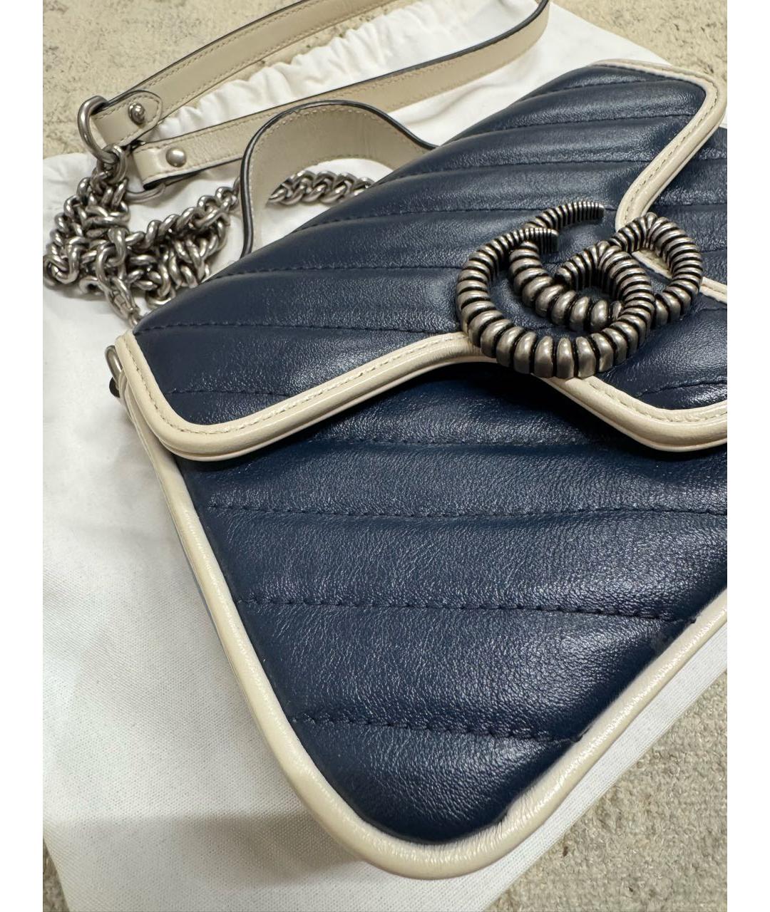 GUCCI Синяя кожаная сумка через плечо, фото 3