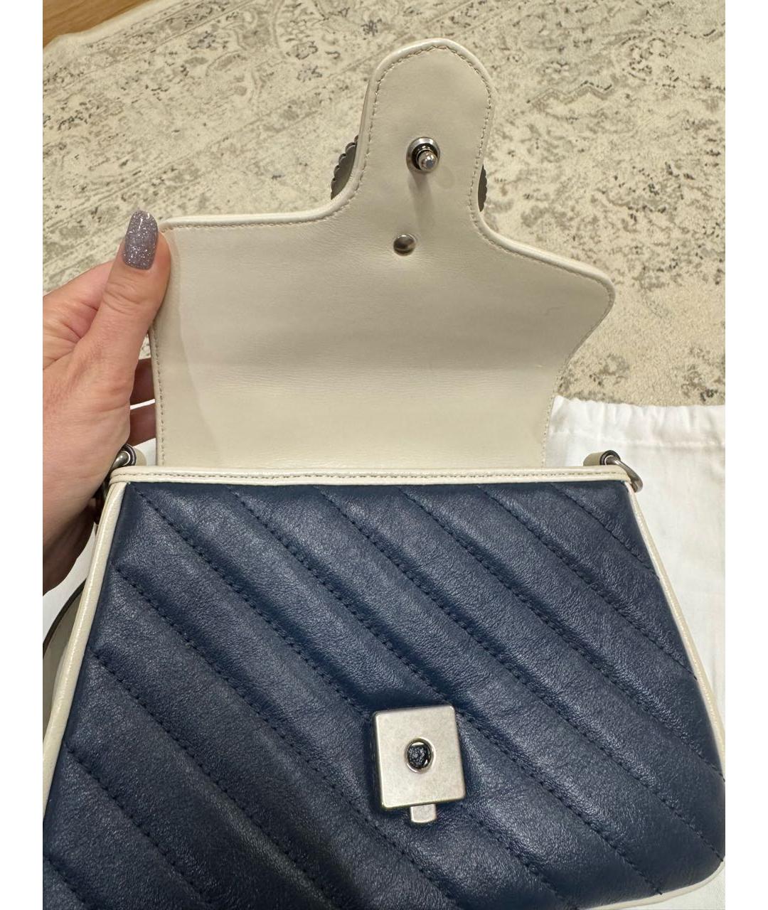 GUCCI Синяя кожаная сумка через плечо, фото 4