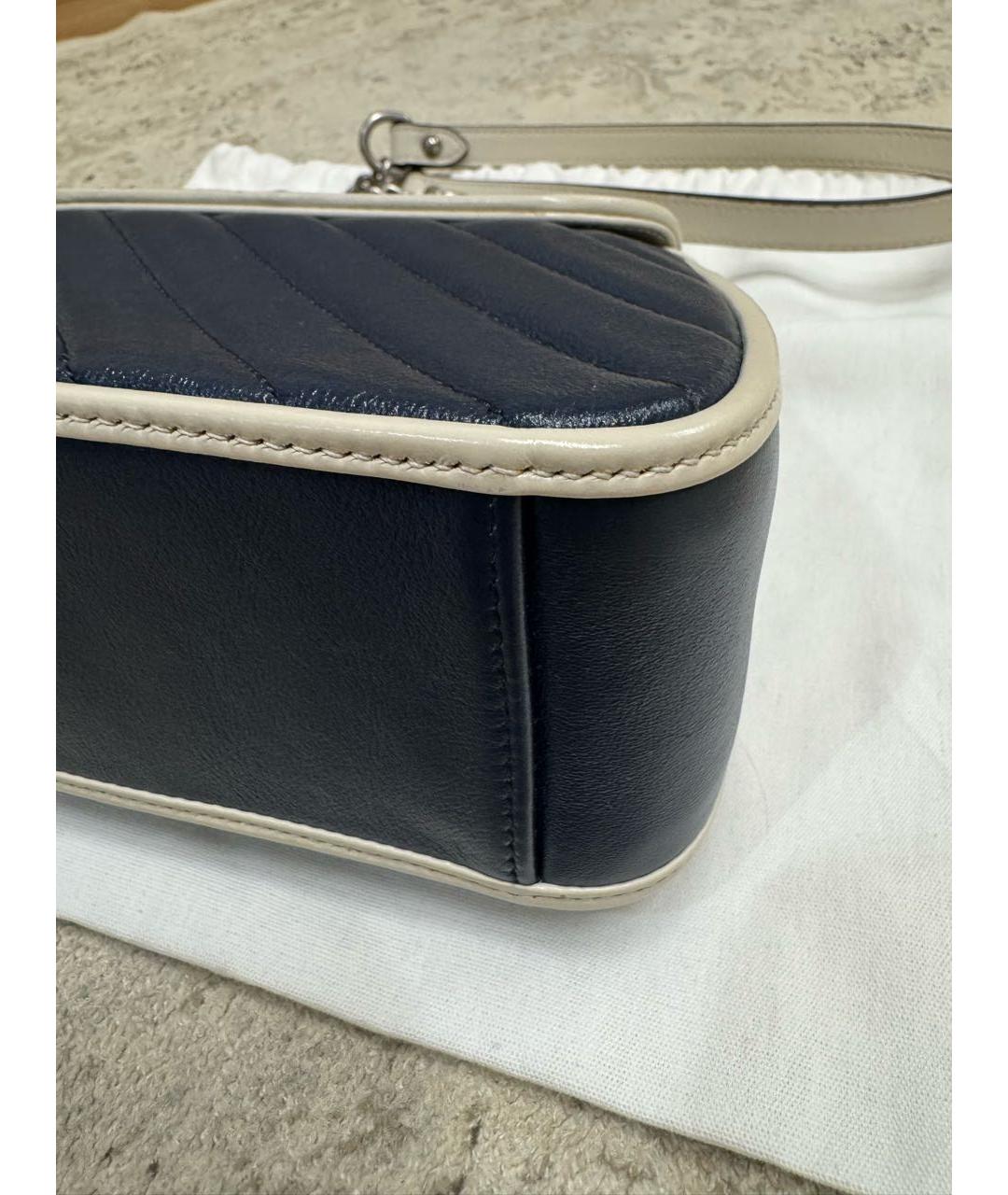 GUCCI Синяя кожаная сумка через плечо, фото 6
