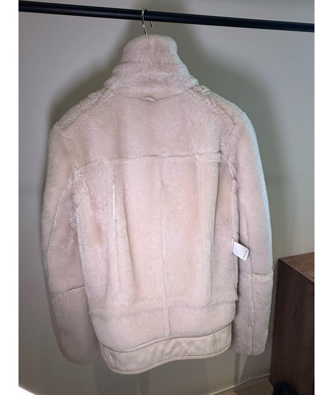 BRUNELLO CUCINELLI Бежевая меховая дубленка, фото 4