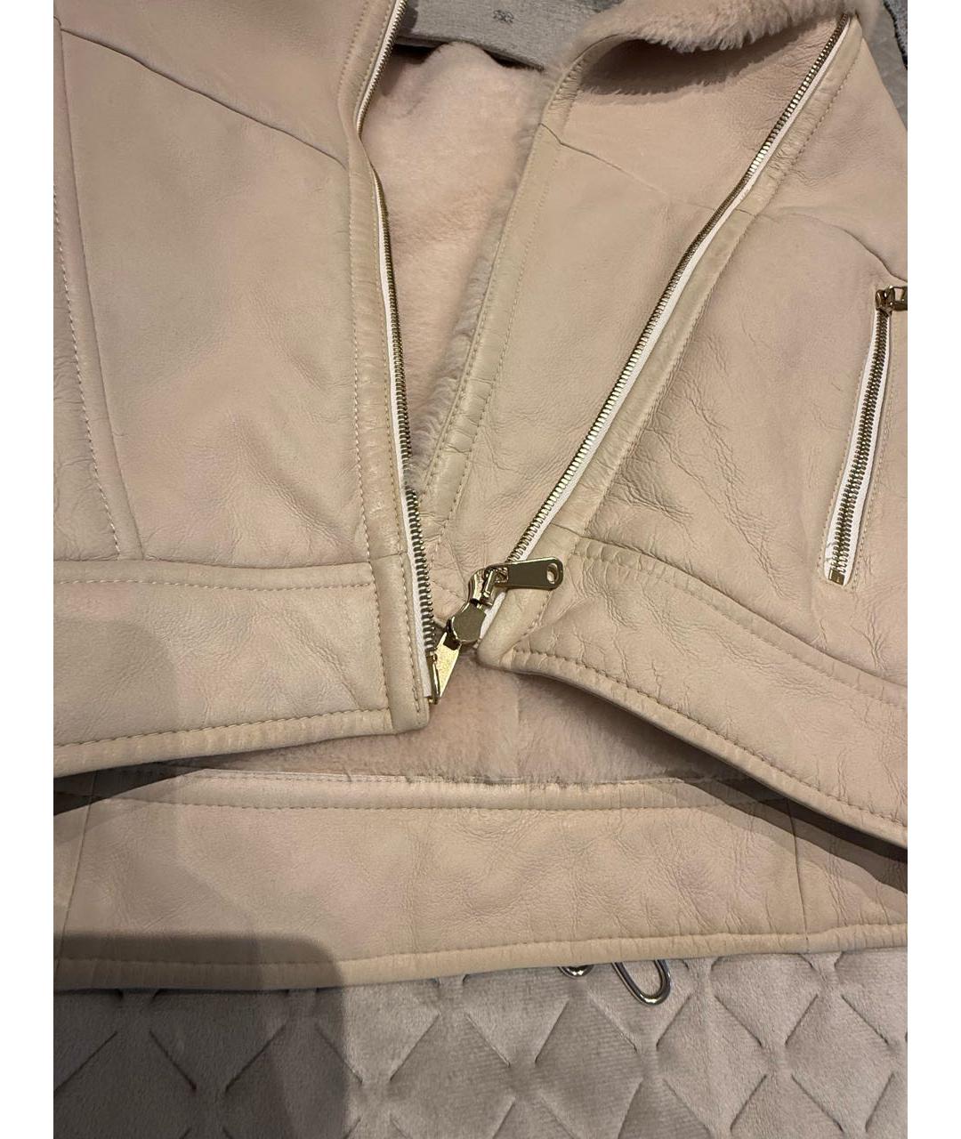 BRUNELLO CUCINELLI Бежевая меховая дубленка, фото 6