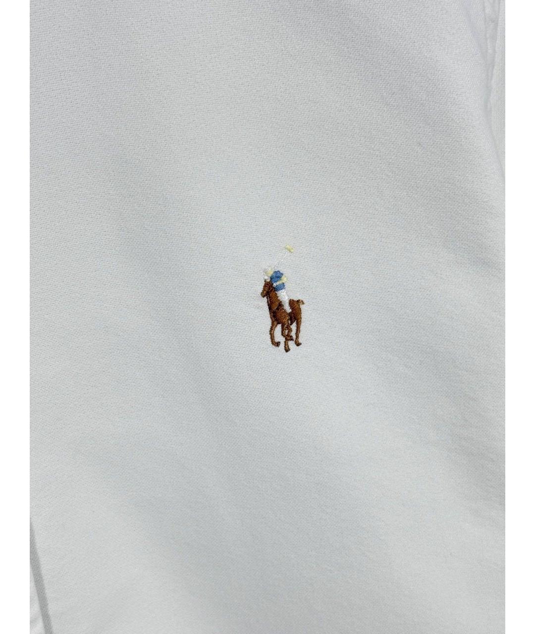 POLO RALPH LAUREN Белая хлопковая кэжуал рубашка, фото 3