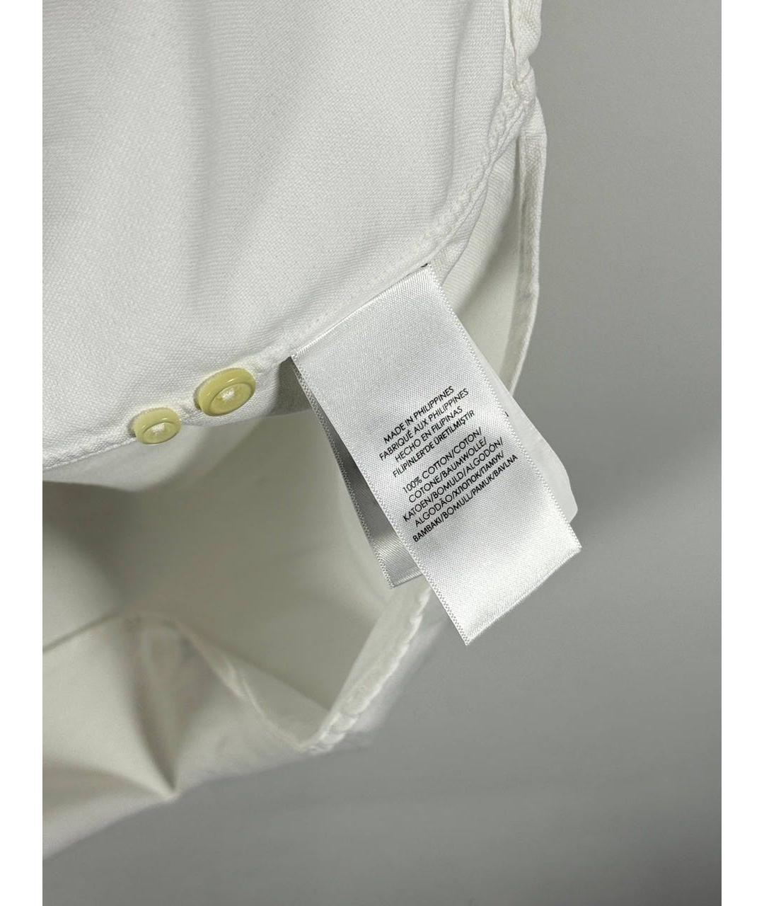 POLO RALPH LAUREN Белая хлопковая кэжуал рубашка, фото 4