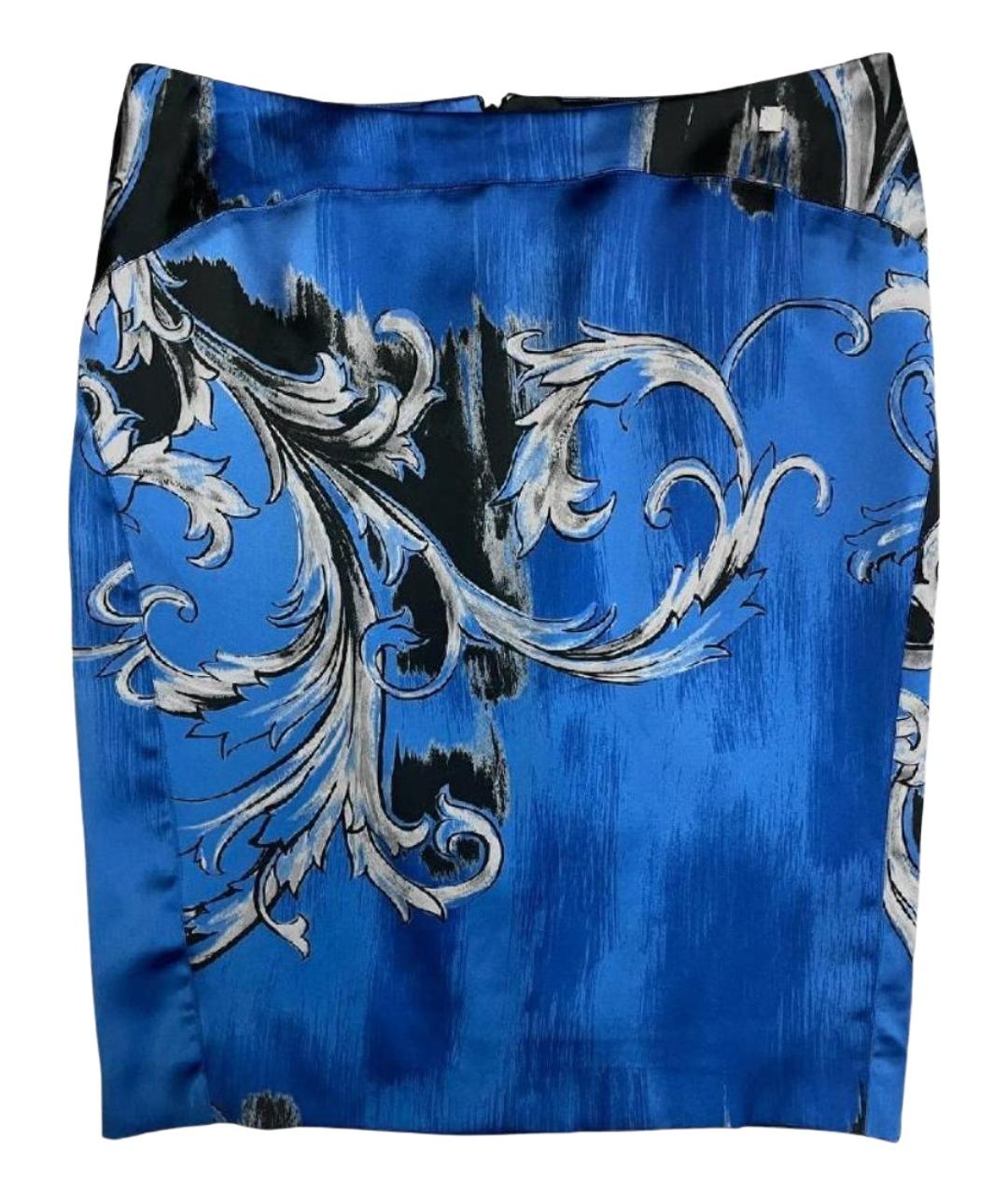 VERSACE COLLECTION Синяя юбка мини, фото 1