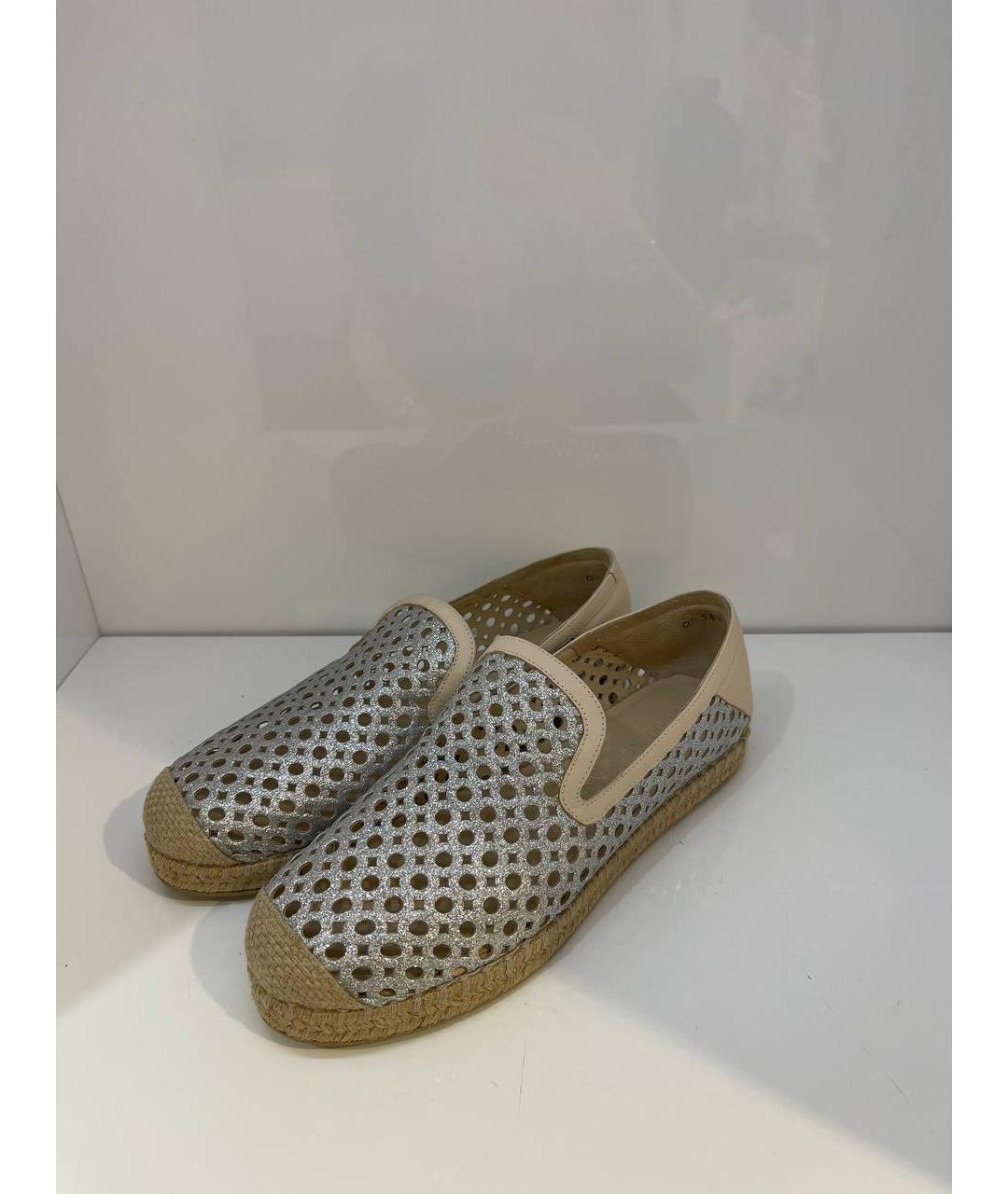 STUART WEITZMAN Серебряные текстильные эспадрильи, фото 2
