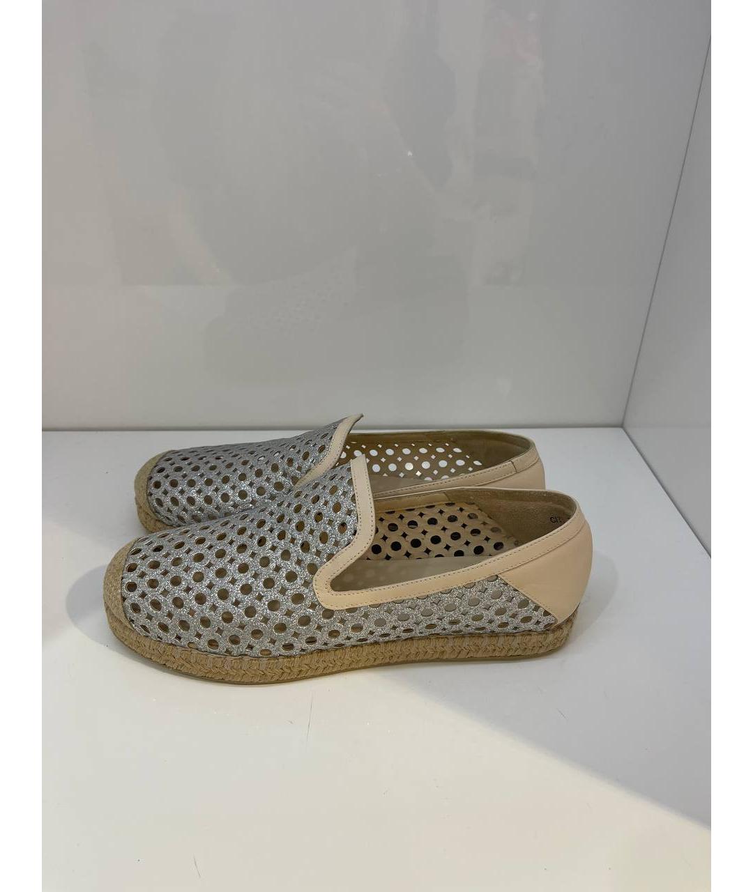 STUART WEITZMAN Серебряные текстильные эспадрильи, фото 4