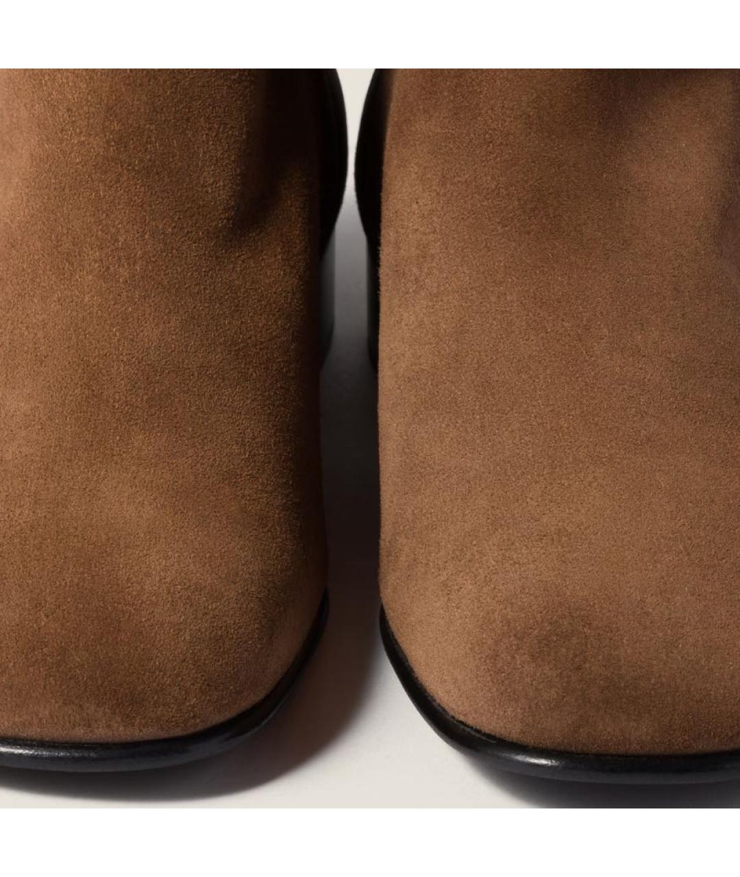 MIU MIU Коричневые замшевые ботинки, фото 4