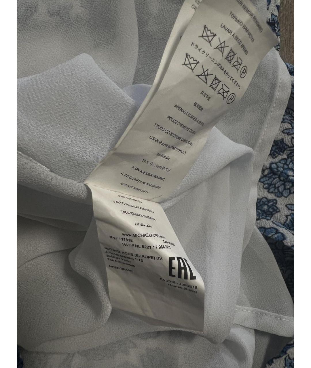 MICHAEL KORS Голубое полиэстеровое повседневное платье, фото 6