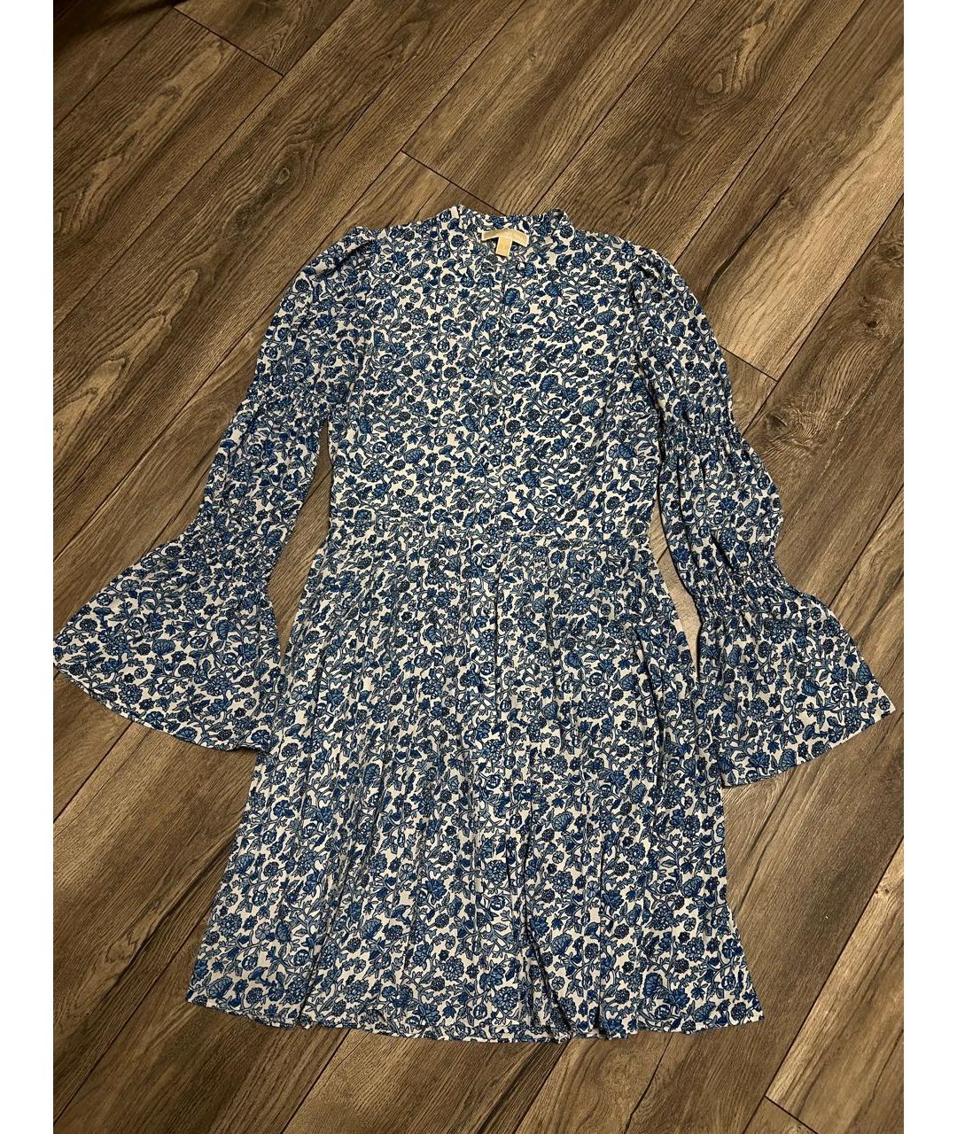 MICHAEL KORS Голубое полиэстеровое повседневное платье, фото 8