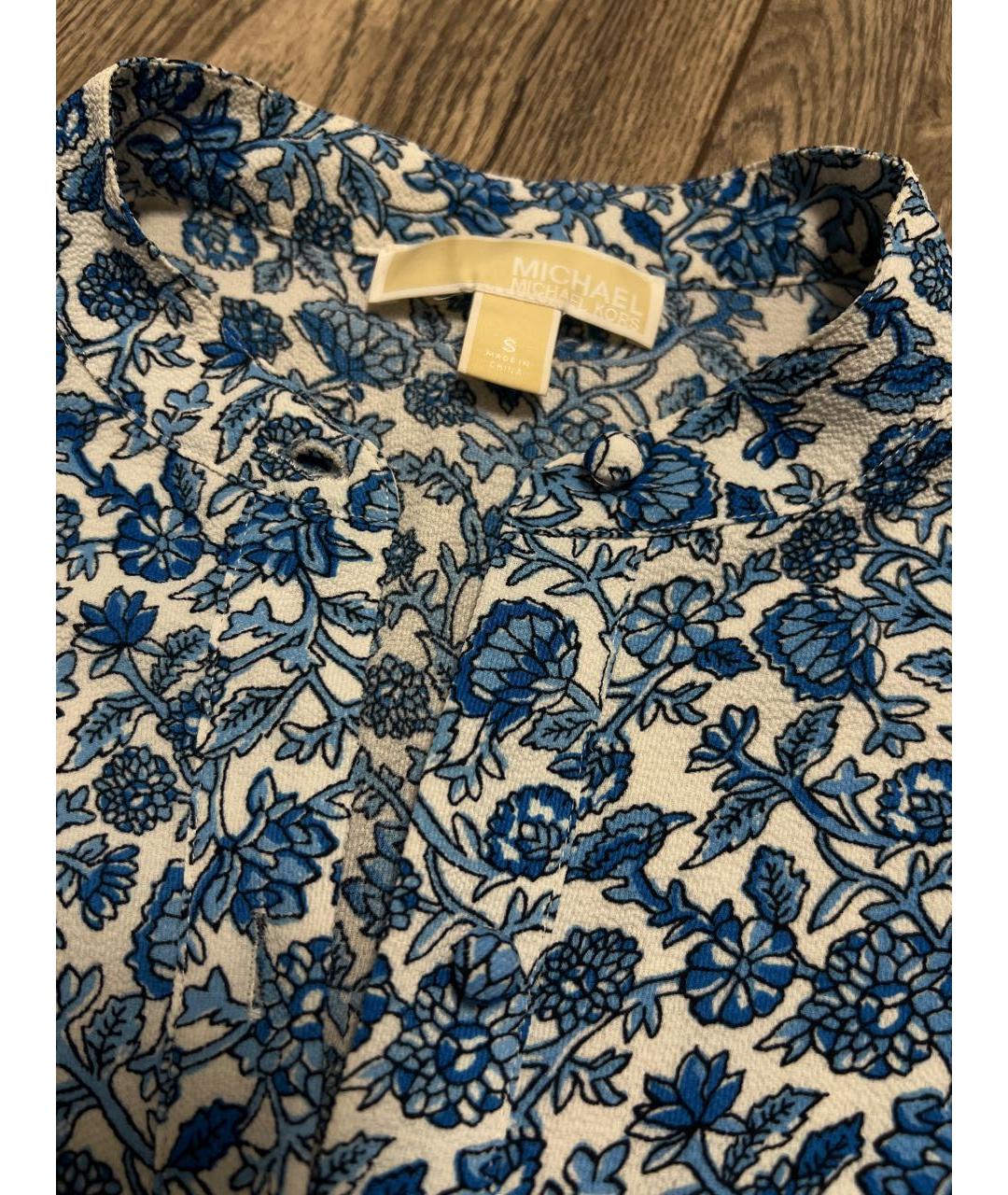 MICHAEL KORS Голубое полиэстеровое повседневное платье, фото 3