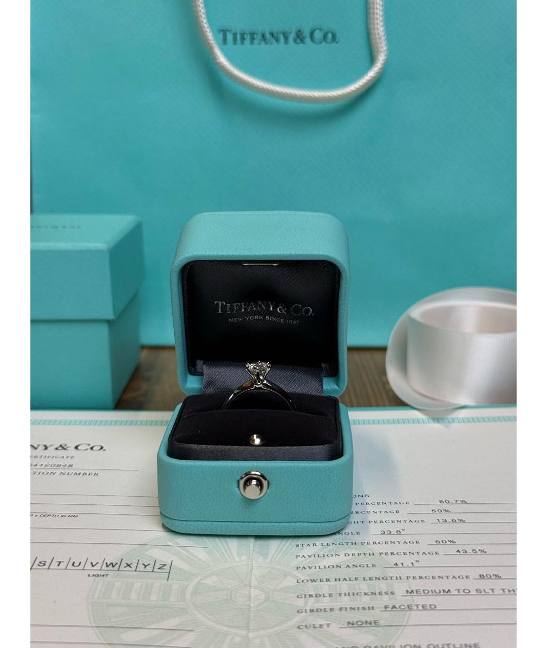 TIFFANY&CO Серебряное платиновое кольцо, фото 2