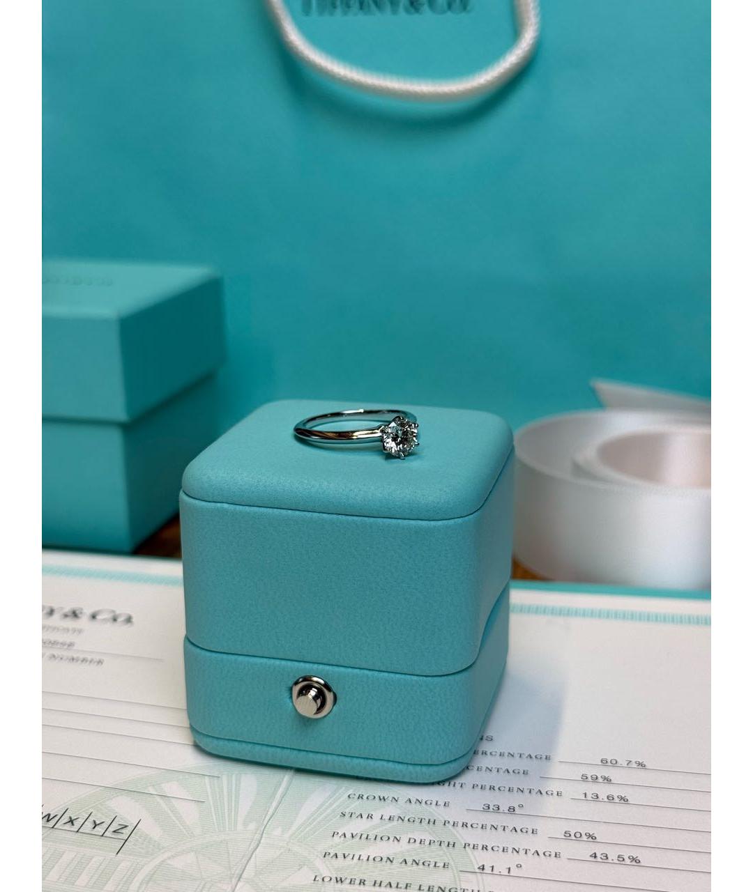 TIFFANY&CO Серебряное платиновое кольцо, фото 4