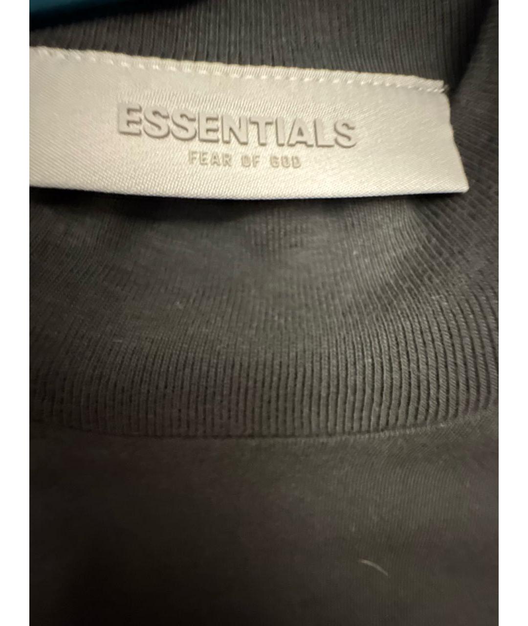 FEAR OF GOD ESSENTIALS Антрацитовое хлопковое повседневное платье, фото 5