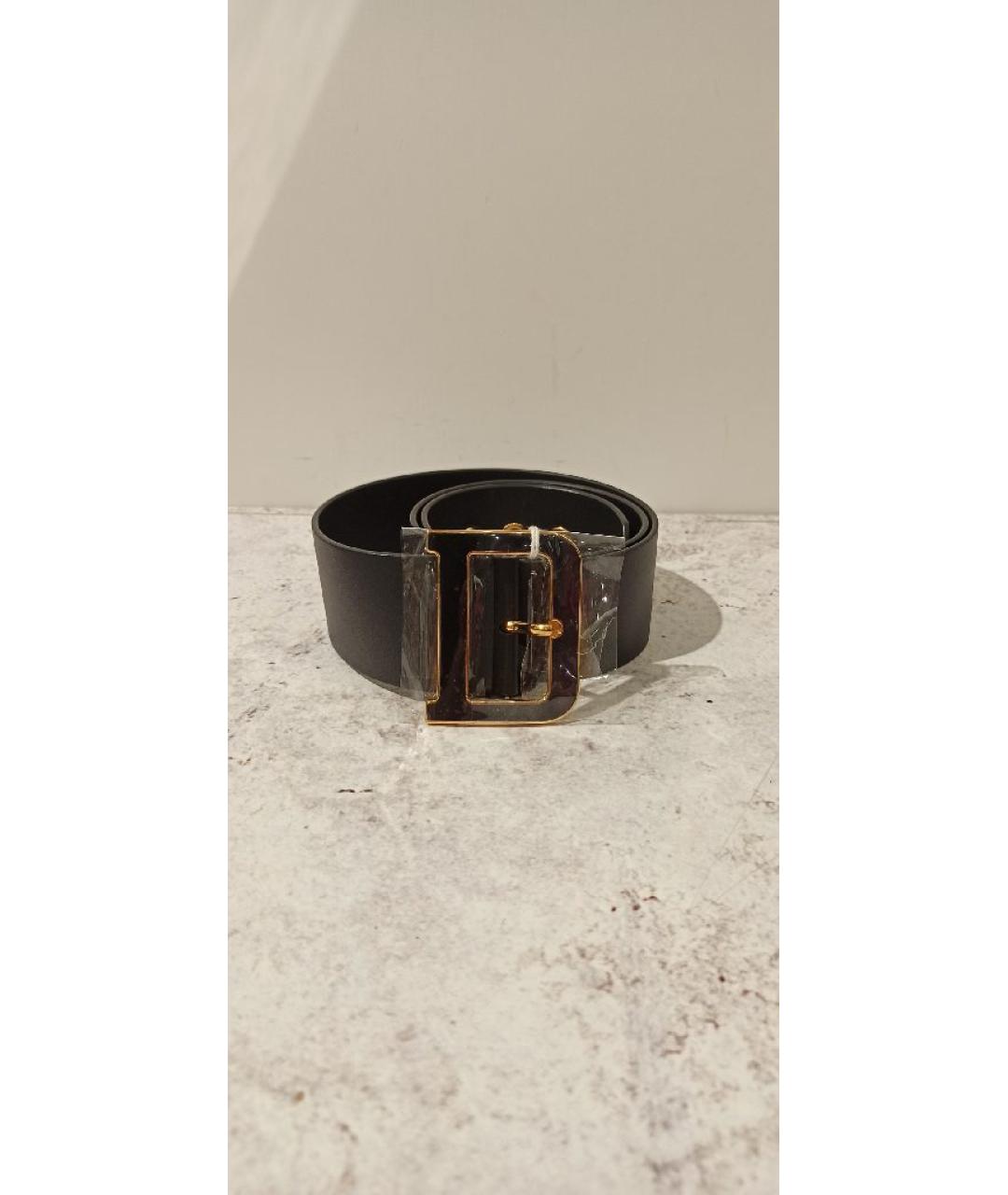 CHRISTIAN DIOR Черный кожаный ремень, фото 3