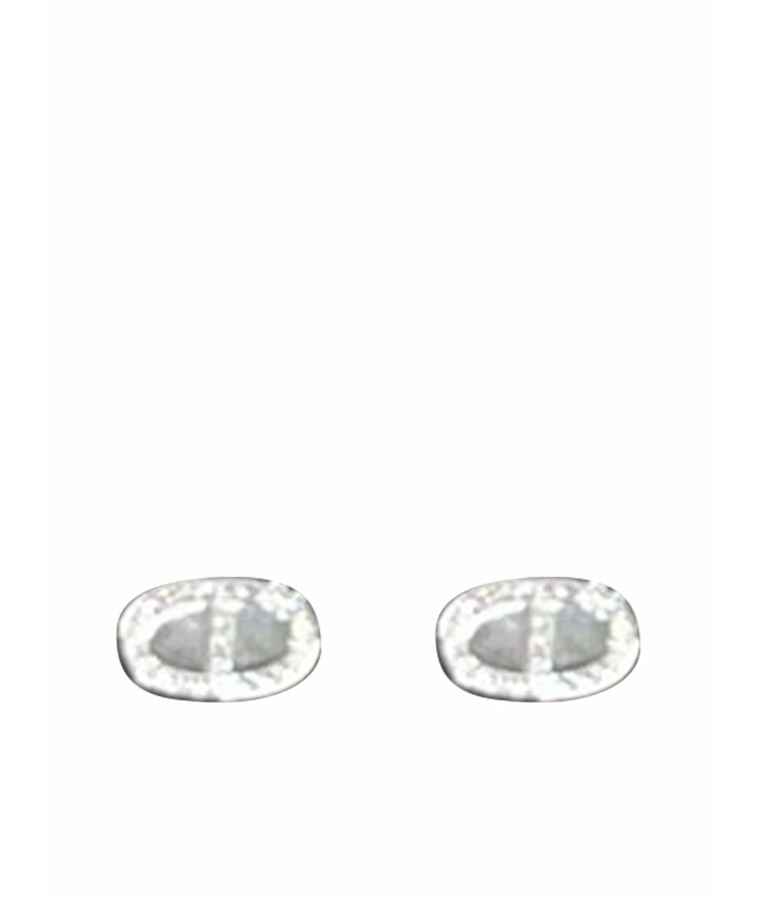 HERMES Серебряные серьги из белого золота, фото 1