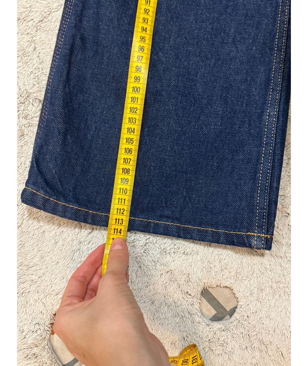 VIVIENNE WESTWOOD Темно-синие хлопковые джинсы клеш, фото 4