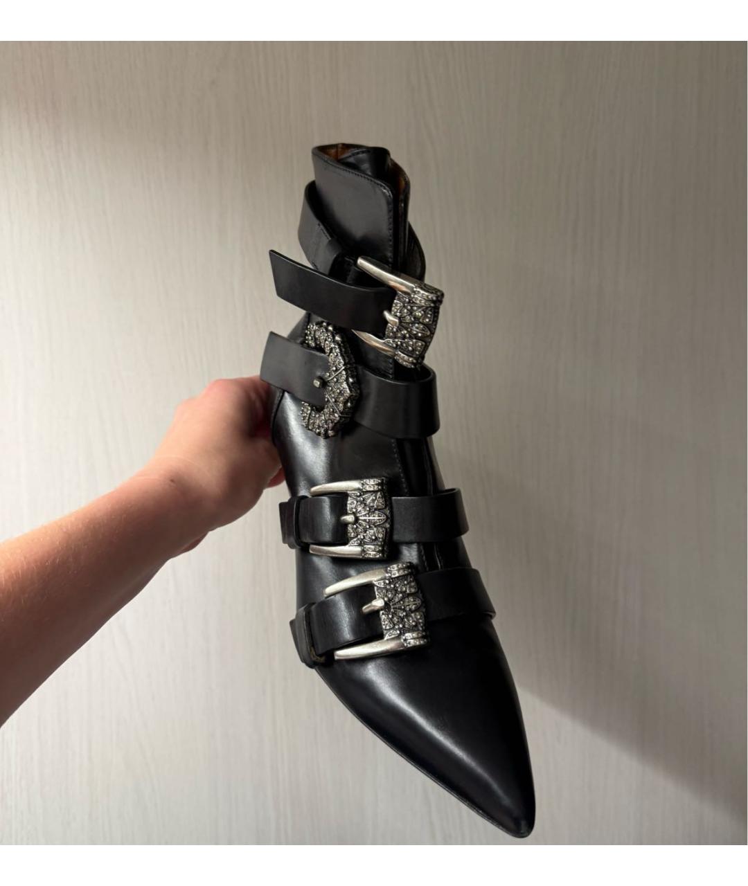 ETRO Черные кожаные ботильоны, фото 4