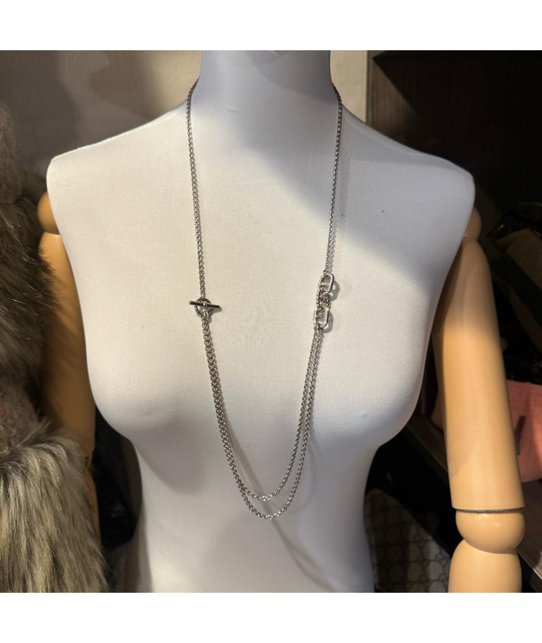 HERMES Серебряное серебряное колье, фото 7