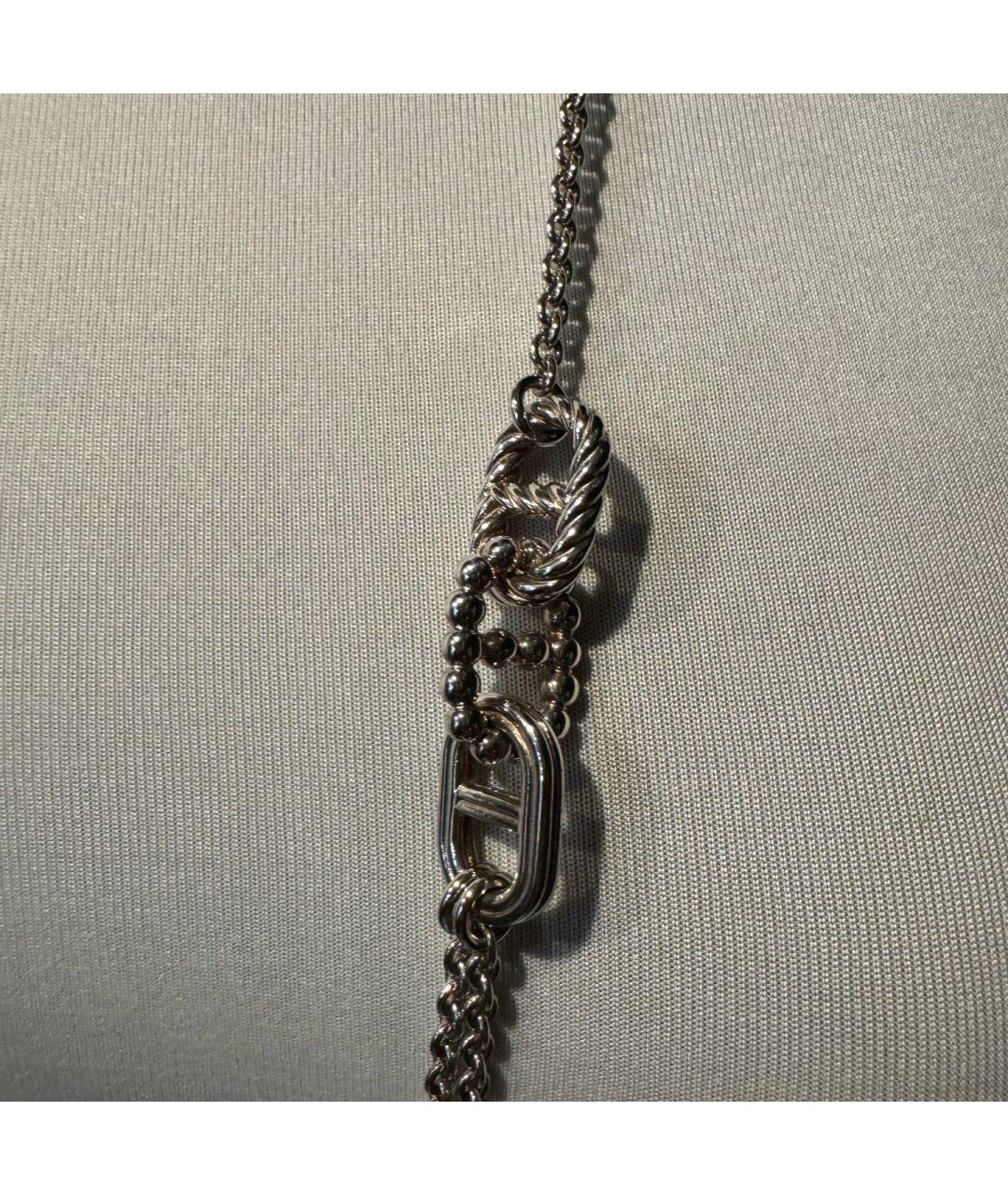 HERMES Серебряное серебряное колье, фото 5
