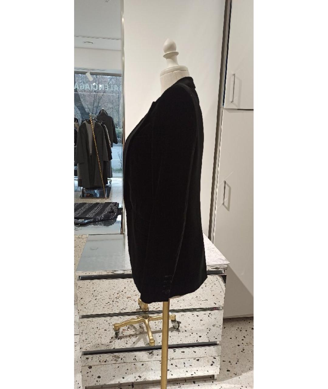 SAINT LAURENT Черный вискозный жакет/пиджак, фото 2