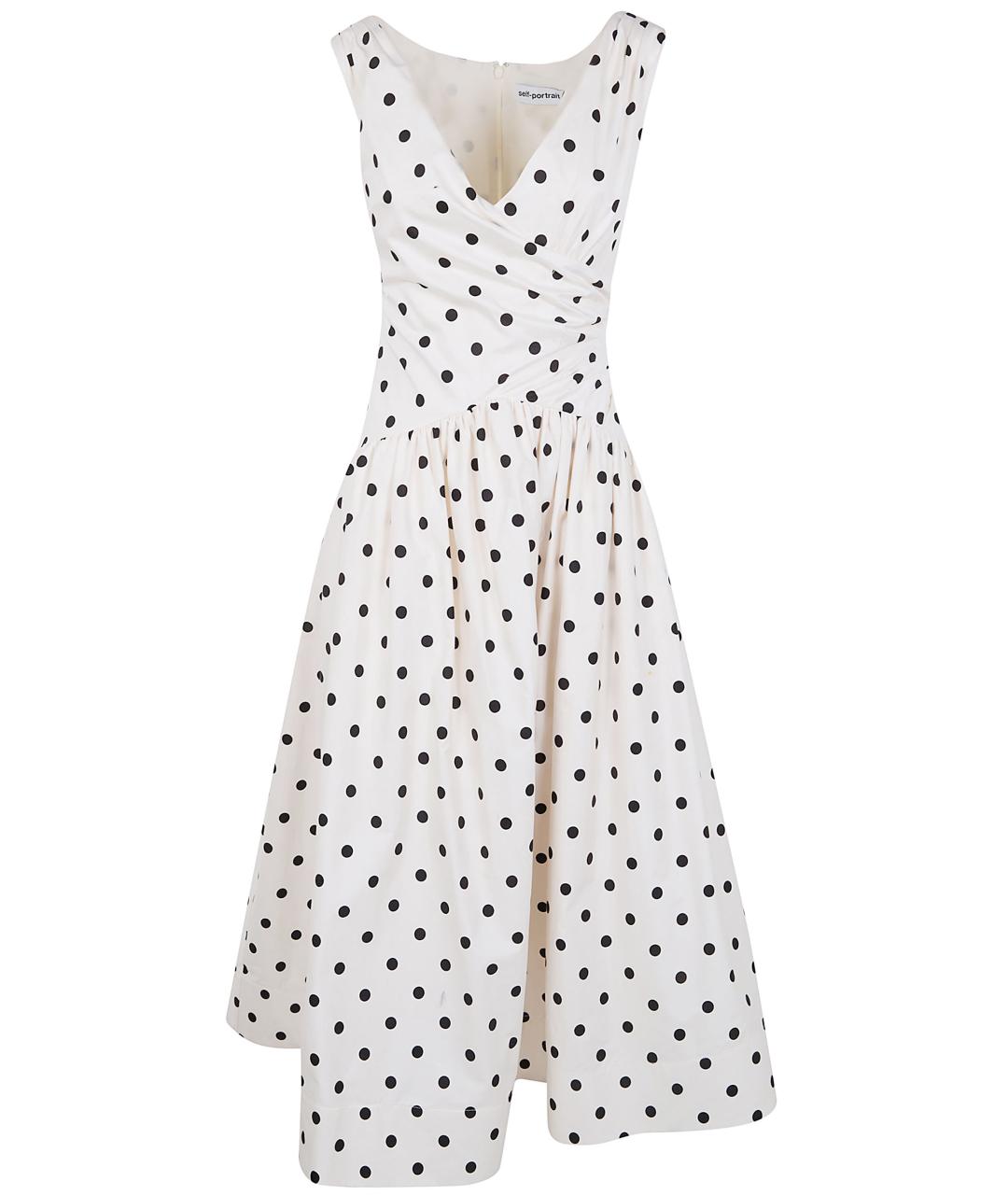 SELF-PORTRAIT Белое хлопковое повседневное платье, фото 1