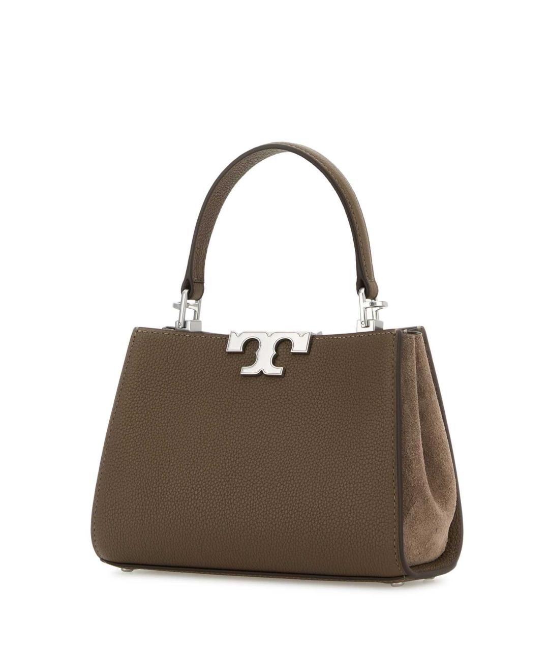 TORY BURCH Зеленая кожаная сумка с короткими ручками, фото 2