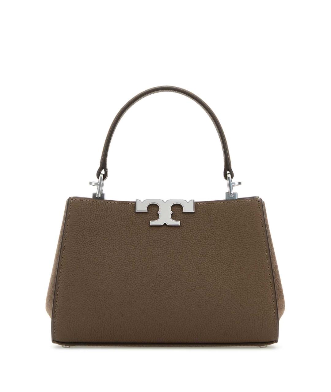 TORY BURCH Зеленая кожаная сумка с короткими ручками, фото 1