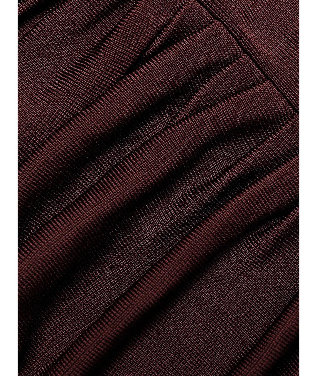 SELF-PORTRAIT Коричневое вискозное вечернее платье, фото 6