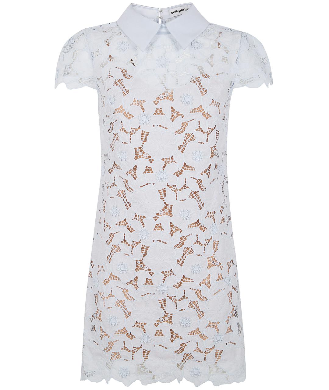 SELF-PORTRAIT Голубое полиэстеровое повседневное платье, фото 1