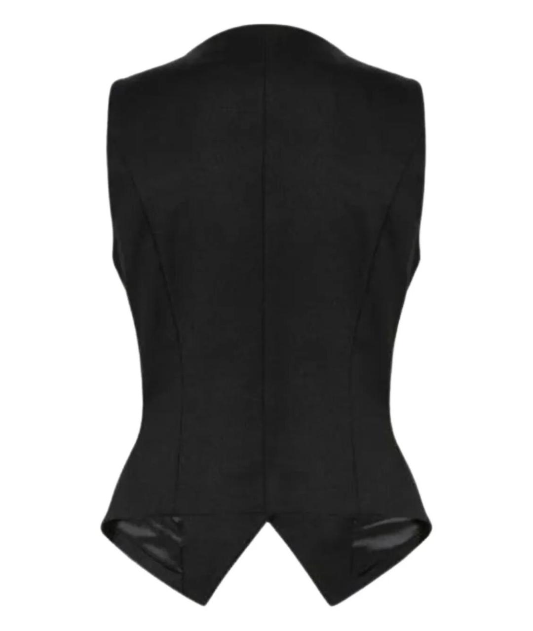 BLUGIRL Черный шерстяной жилет, фото 3