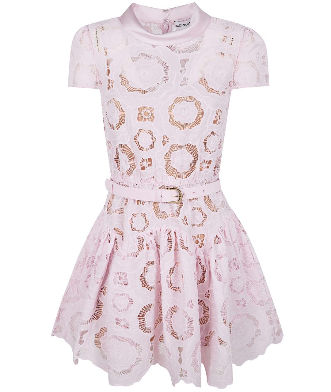 SELF-PORTRAIT Розовое полиэстеровое повседневное платье, фото 1