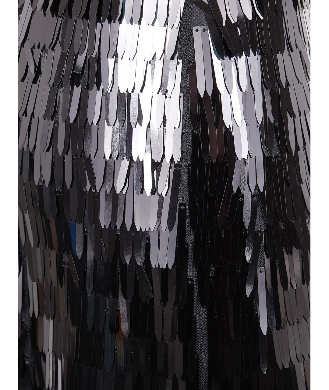 SELF-PORTRAIT Черная полиэстеровая юбка миди, фото 3