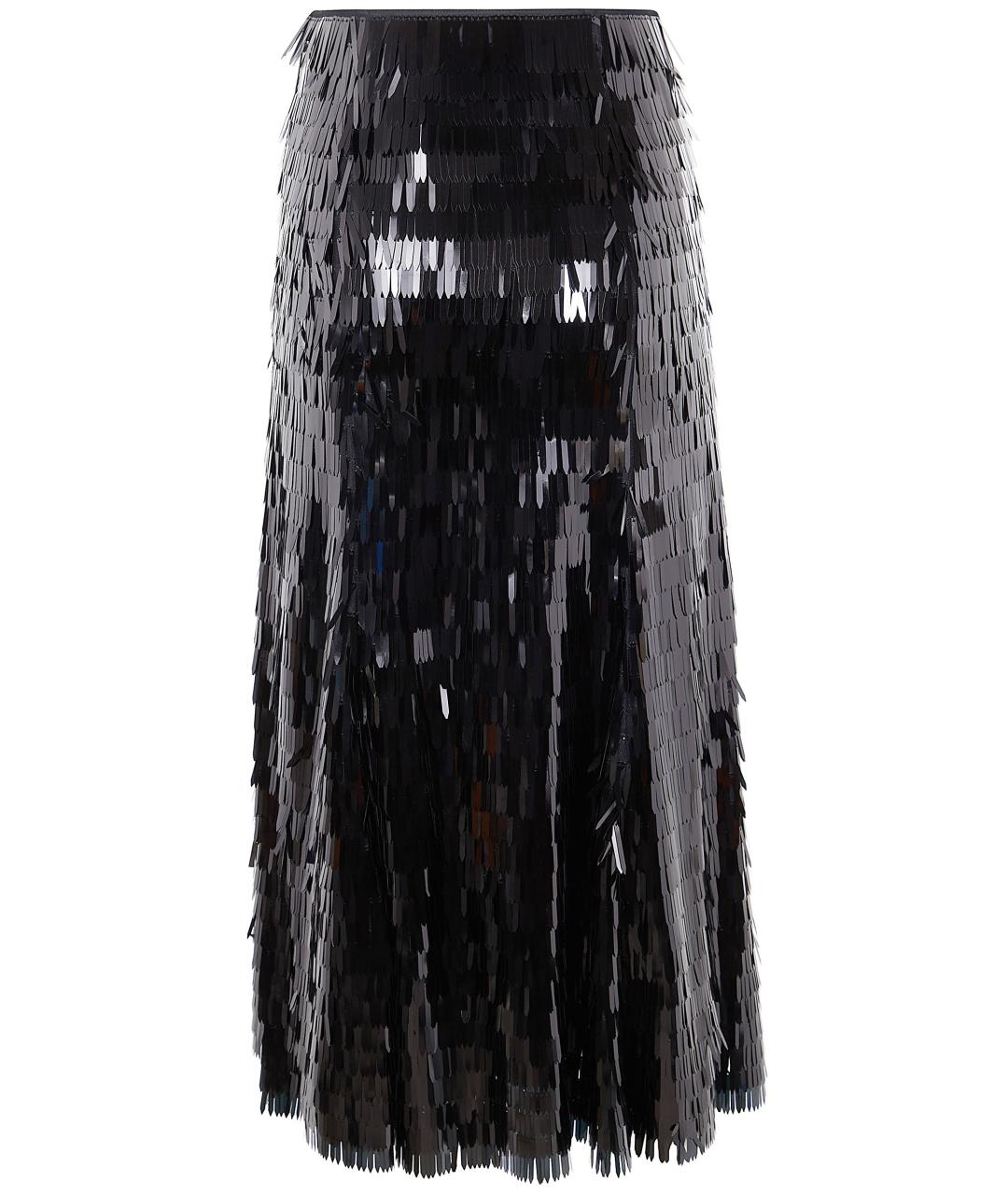 SELF-PORTRAIT Черная полиэстеровая юбка миди, фото 2