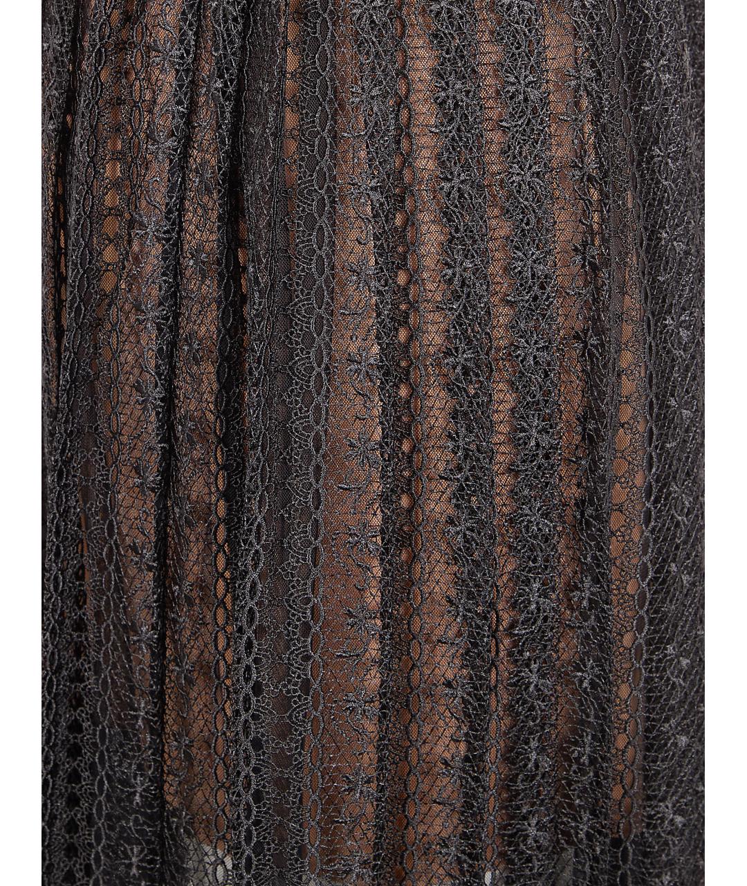 SELF-PORTRAIT Черная полиэстеровая юбка миди, фото 3