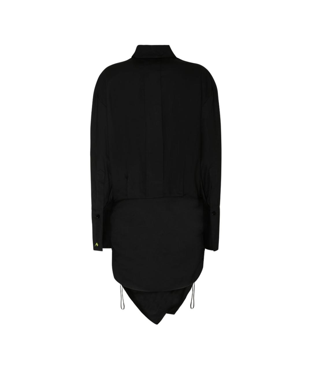 THE ATTICO Черное хлопковое повседневное платье, фото 2