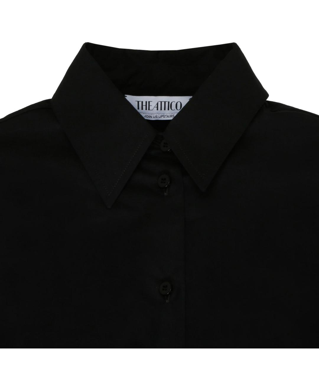 THE ATTICO Черное хлопковое повседневное платье, фото 3