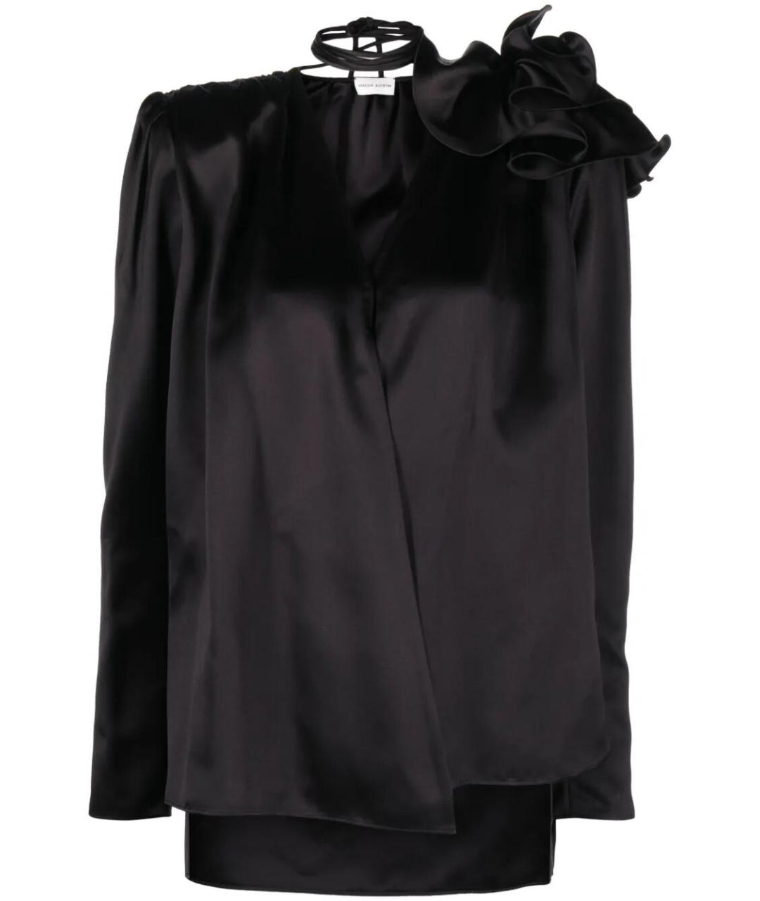 MAGDA BUTRYM Черная шелковая блузы, фото 1