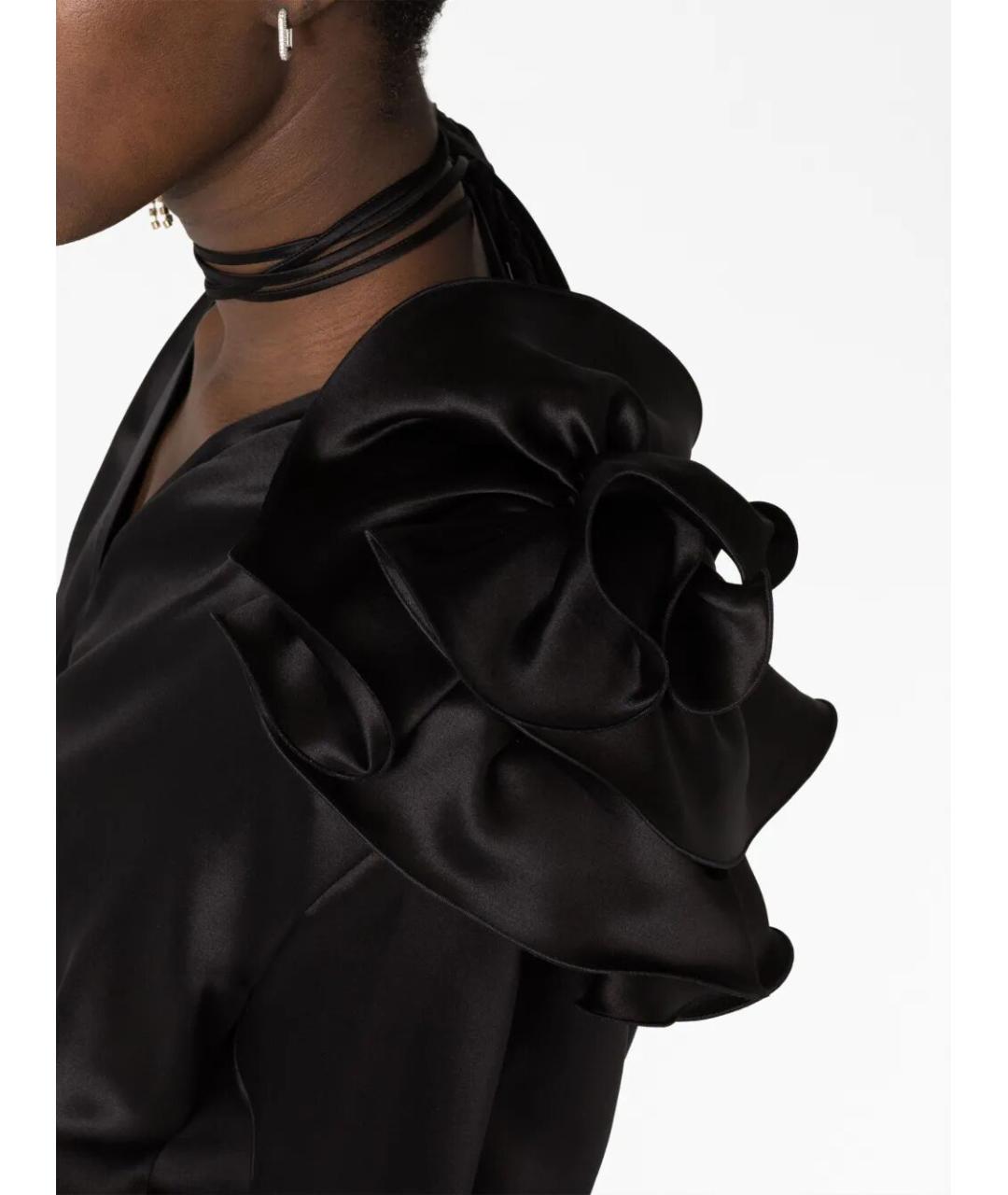 MAGDA BUTRYM Черная шелковая блузы, фото 4