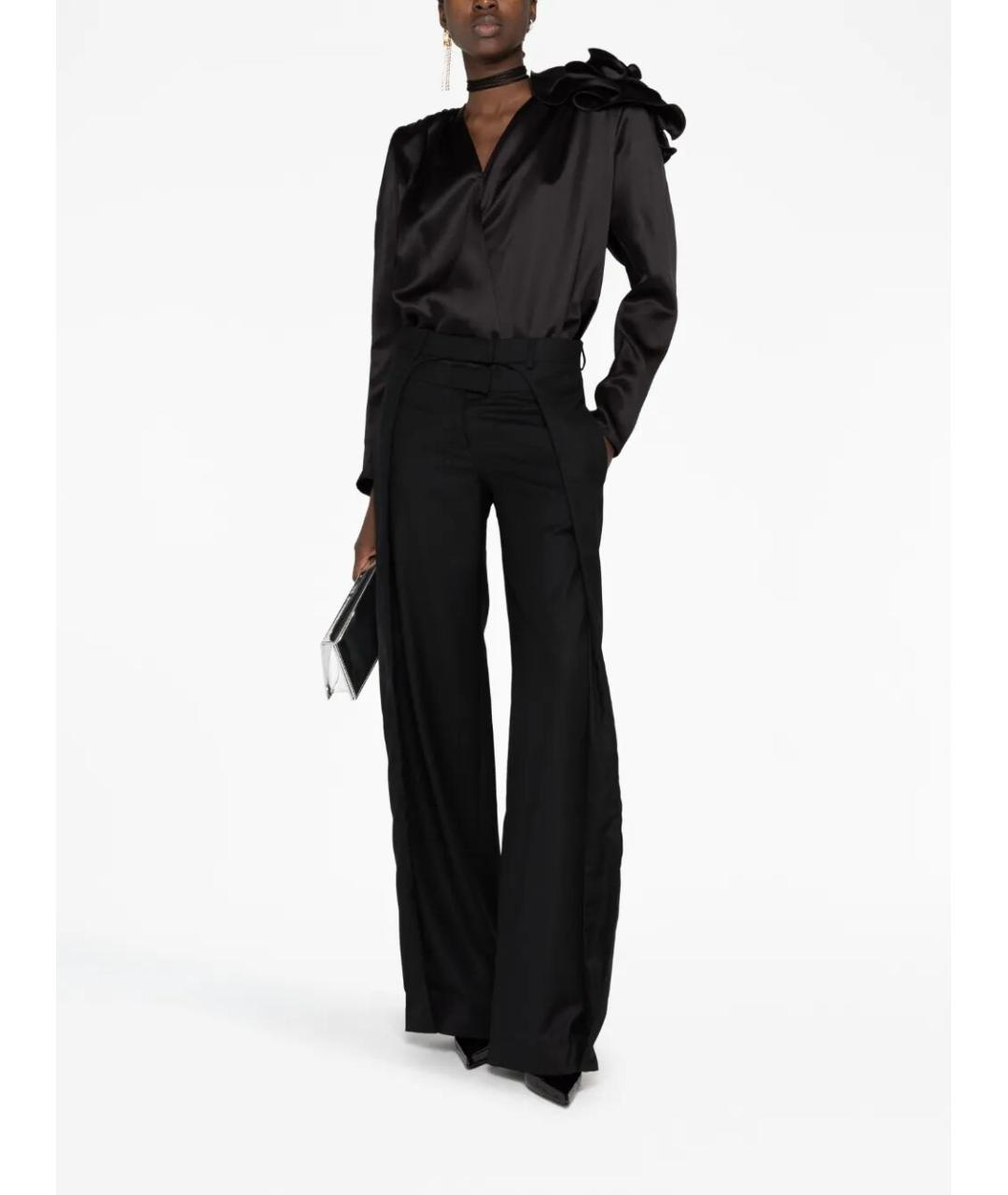 MAGDA BUTRYM Черная шелковая блузы, фото 3