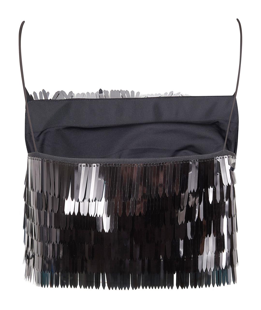 SELF-PORTRAIT Черная полиэстеровая майка, фото 2