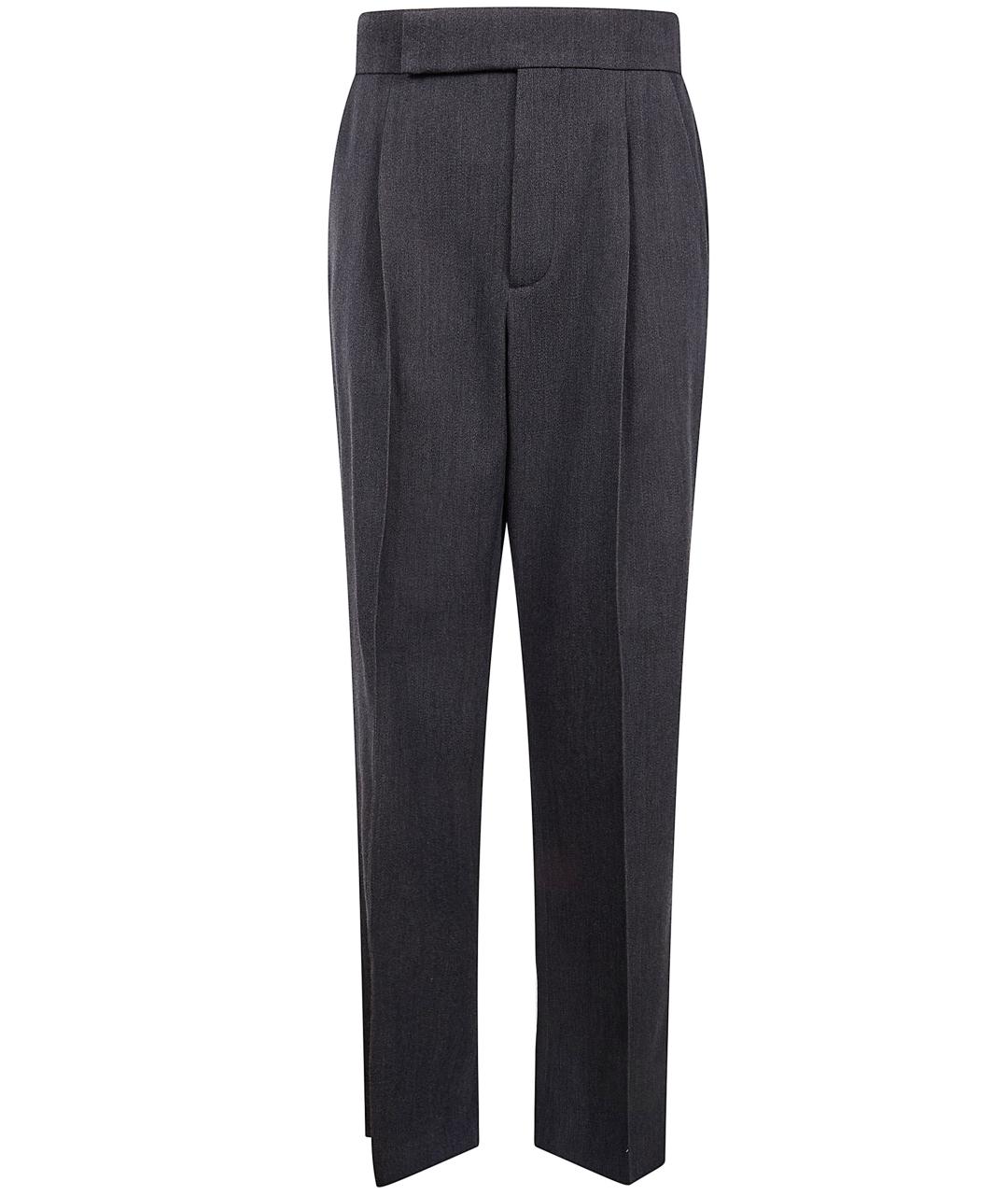 FEAR OF GOD Серые шерстяные прямые брюки, фото 1